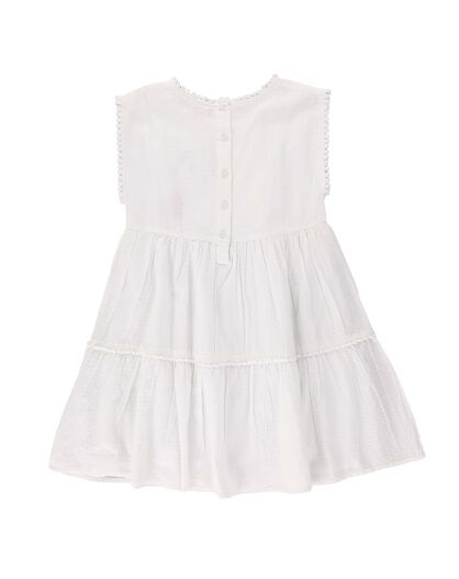 Robe Astrid à froufrous blanche